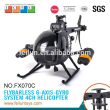 Helicóptero cool fx070c grande 2.4g 4ch flybarless r/c helicóptero com giroscópio